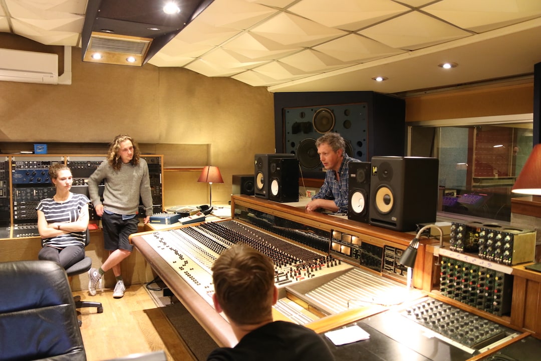 Engineer Matt Butler giving a masterclass at Rockfield Studio