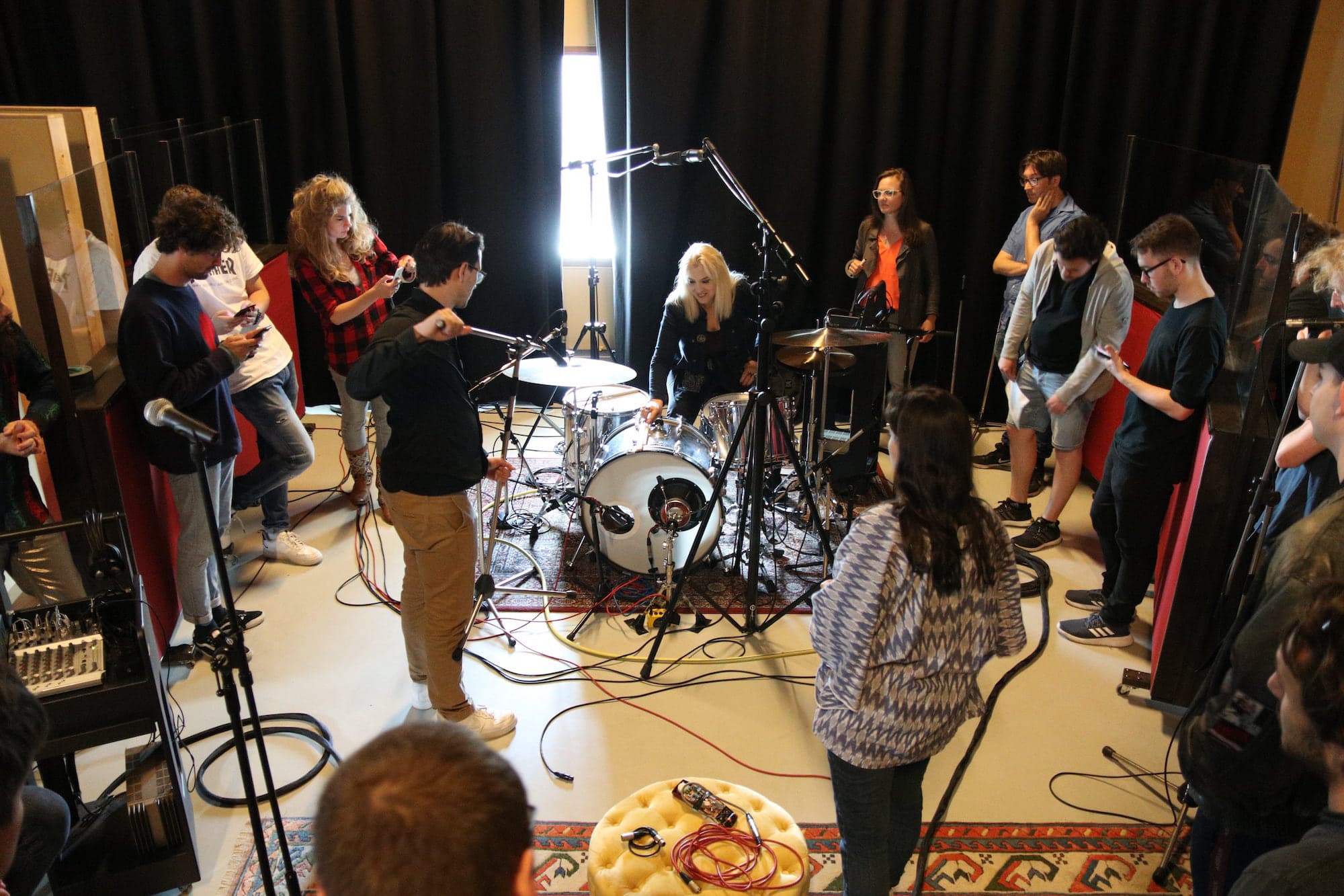 Drum recording with Sylvia Massy